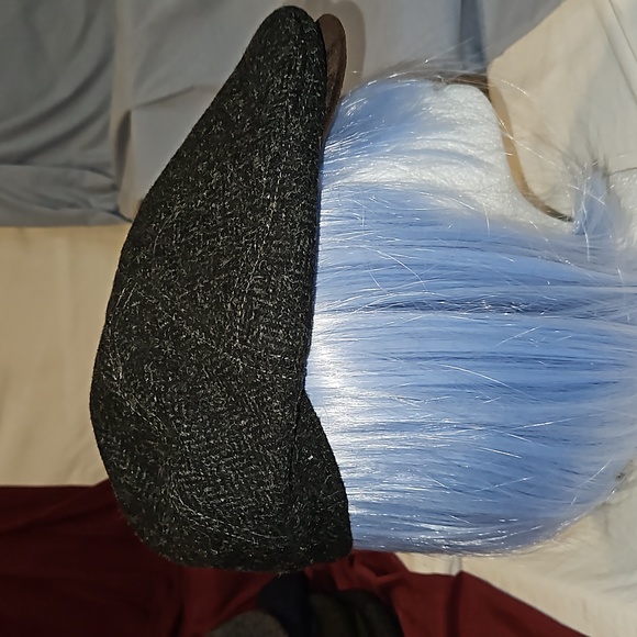 KIM & BAE Dark Gray/Black Wool Blend Ivy Driving Golf Flat Cap L/XL EC - Picture 2 of 8